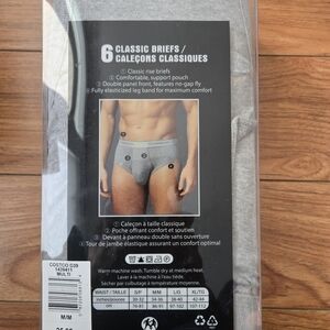 Classic Men's Gray Briefs - 6 Pack